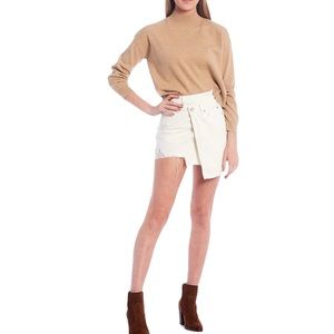 Gianni Bini Asymmetrical Denim Mini Skirt